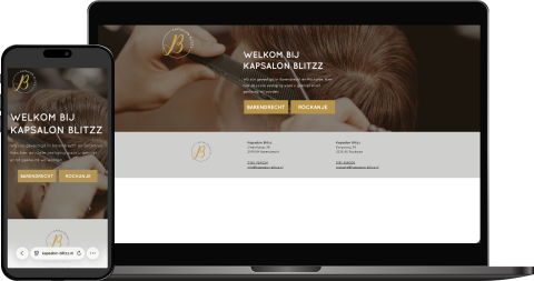 Voorbeeld website Blitzz